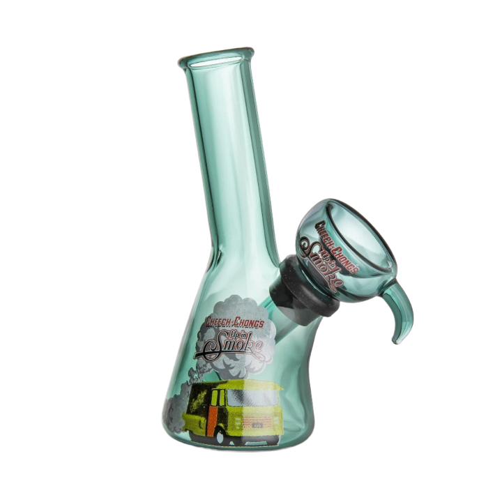 Famous Brandz Cheech & Chong Mini Water Pipe - 4" - Teal