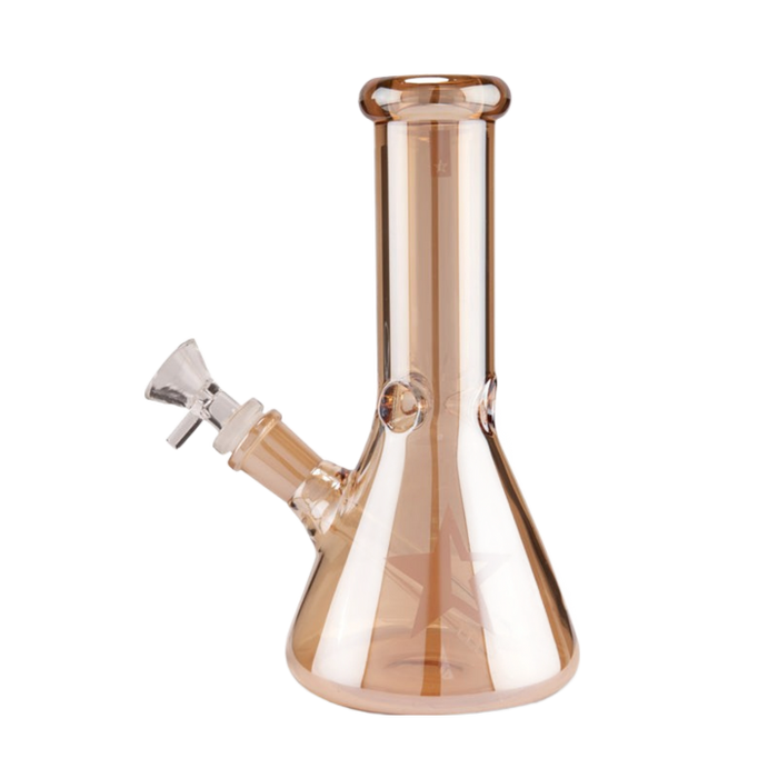 Famous X Beaker 8" Gold Water Pipe - Gold Fume