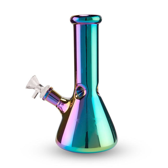 Famous X Beaker 8" Prism Water Pipe - Rainbow Fume