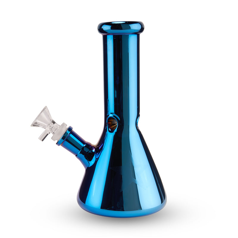 Famous X Beaker 8" Sapphire Water Pipe - Blue Fume