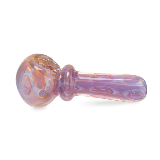 Custom Glass 3.5” Gold Fumed Slyme Tube Spoon Hand Pipe
