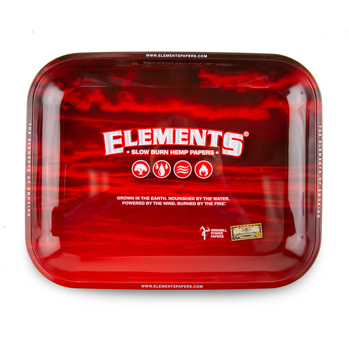 Elements Rolling Tray Red