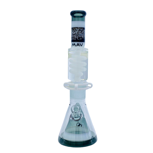 Reversal Wig Wag Smoke and White Slitted Pyramid Beaker Freezable Coil System