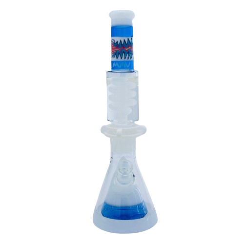 Reversal Wig Wag White and Blue Slitted Pyramid Beaker Freezable Coil System