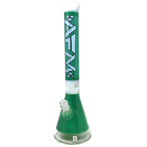 The Quasar Beaker 18" Clear Bottom - White/Green