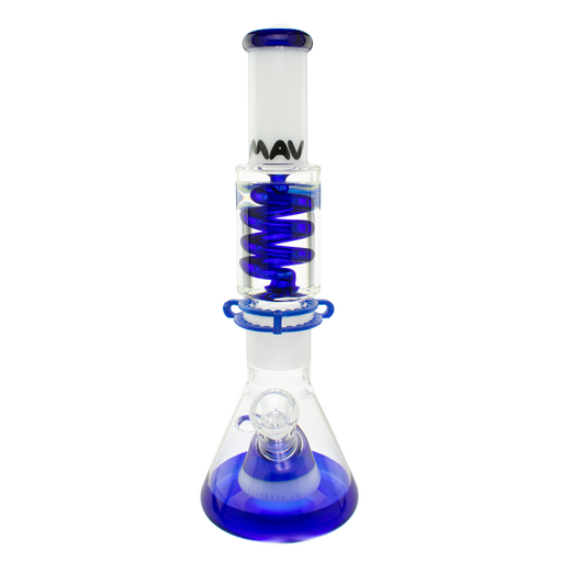 White and Blue Slitted Pyramid Beaker Freezable Coil System