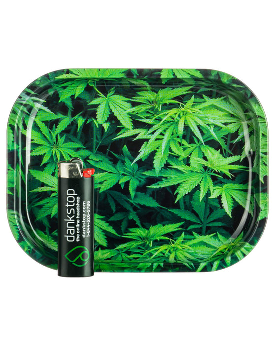 Green Leaves Rolling Tray